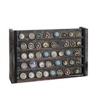 J JACKCUBE DESIGN Rustic Challenge Coins Display Rack -MK590A (Rustic Wood)