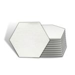 UNIDUS ACOUSTICS Hexagon Acoustic Wall Panels Pack of 10, White | Acoustic Panel for Soundproofing | 12"x10"x9mm | Acoustic Treatment