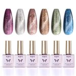 GEN'C BÉAUTY Nail Gel Kit 6 Colors 10ml Nail Gel Set UV Gel Collection for Nail Salon or Home Use (Crystal Shine)