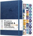 Clever Fox Fitness & Food Journal – Nutrition & Workout Planner for Women & Men – Diet & Gym Exercise Log Book with Calendars, Diet & Training Trackers - Undated, A5 Size, Hardcover (Mystic Blue)