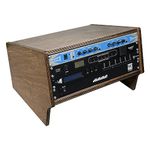 Sound Town DIY 4U Angled Desktop Turret Studio Rack with Solid Baltic Birch Plywood, Weathered Brown, Assembly Required (SDRK-Y4SLB)