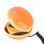 Emulational Hamburger Telephone,Wired Landline Novel Phone,Voice Frequency Dialing, Flash,Last Number Redail