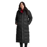 TOG24 Cautley Womens Long Padded Jacket, Chunky Quilted Hooded Coat, Wind Resistant & Warm Womens Coat With Insulated Filling. Made With A 2 Way Zip Opening & With A Hood