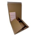 EPOSGEAR 12" Record LP Strong Peel and Seal 150gsm B-Flute Corrugated Board Card Manilla Brown Envelopes Mailers 325mm x 325mm x 1-65mm with Free Handle with Care Labels - Can Hold up to 15 LPs (10)