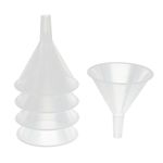 sourcing map 5pcs 12cm Mouth Dia Household Lab Liquid Water Oil Plastic Funnel Transfer Filling Tool