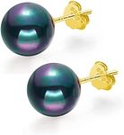 SmileBelle Black Pearl Earrings for