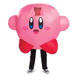 Disguise Men's Kirby, Official Nintendo Costume Outfit with Inflating Fan, One Size, Kirby, One Size