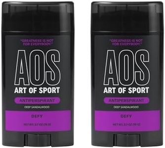 Art of Sport Men’s Antiperspirant, Sandalwood, Made with Natural Botanicals, Made for Athletes, Defy Scent, 2.7 Ounce (Pack of 2)