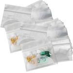 Pill Pouch Bags - (Pack of 300) 3" x 2.75" - BPA Free, Poly Bag Disposable Zipper Pills Baggies, Daily AM PM Travel Medicine Organizer Storage Pouches, Best Clear Reusable with Write-on Labels