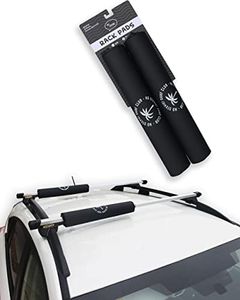 Ho Stevie! Surfboard/SUP Round Roof Rack Pads (Set of 2 Pads, 28" or 17") for Cars with Crossbars