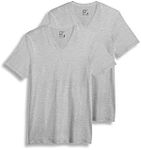 Jockey Men's T-Shirts Classic V-Neck - 3 Pack, Grey Heather, Large