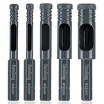 Wet Diamond Hole Saw Drill Bits Set 5 PCs for Granite Ceramic Marble Tile Stone Glass Hard Materials