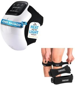FORTHiQ Knee Massager Smart with Heat & Red Light + Adjustable Knee Brace 2-Pack, Cordless Knee Care & Support Bundle, Portable Comfort for Relaxation, Mobility & Everyday Use, Gift for Family