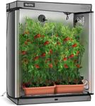 RichYa 4x2 Grow Tent Highest Density Diamond Reflective Mylar Oxford Fabric with Double Transparent Observation Window Extra Hanging Bars High CFM Kit & Floor Tray for Hydroponic Indoor Plant Growing