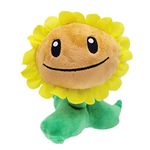 PVZ Plush Toys-Come with 50pcs Stickers, PVZ Figures Plush Stuffed Toy, PVZ Plant Stuffed Toys Sets (Sunflower)