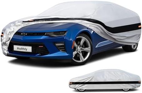 Holthly 10 Layer Coupe Car Cover Waterproof All Weather for Automobiles,100% Waterproof Outdoor Car Covers Rain Snow UV Dust Protection. Custom Fit for Ford Mustang,Chevy Camaro,Porsche 911,etc