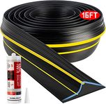 Jin&Bao Universal Garage Door Threshold Seal Strip 16FT Kit, Bottom Waterproof Rubber Weather Stripping Replacement