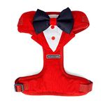 That Dog In Tuxedo Body Mesh Harness - Dog Tuxedo Harness (Red, Size XS)