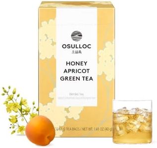 OSULLOC Canola & Apricot Tea (Aromatic Canola flower & Apricot), Premium Blended Tea from Jeju, Tea Bag Series 20 count