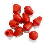 LEONARK Fencing Practice Sword Tips Foil/Epee Rubber Replacement Tips (for Practice Blades only) - Pack of 10 (10 Red Epee Tips)