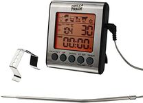 Grill Trade Instant Digital Meat Thermometer with Probe - Electric Meat Temperature Probe in Celsius for Grill, BBQ Smoker, Cooking, Oven - Waterproof & Heat Resistant with Backlight & Calibration