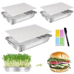 TCYPUHL Stainless Steel Sprouts Growing Kit 3-Tier 10.4 inch Trays, Microgreens Growing Kit, Seed Sprouting Tray with Encrypted Mesh Sprouts for Beans Alfalfa Broccoli Wheat Grass