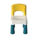 burgkidz Kids Chair, Plastic Toddler Chair with Upgraded Ergonomic Child Backrest, Match with Building Blocks Table, Suitable for Boys and Girls to Sit, Macaron