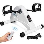 Motorized Under Desk Bike Pedal Exerciser for Seniors Rehab Training, LUBBYGIM Electric Mini Exercise Bike for Arm/Leg Fitness & Physical Therapy, 6 Levels Speed Adjustment