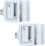 Nstarsmotor Upgraded RV Travel Trailer Entry Door Lock (2 Pack), RV Door Latch with Paddle Deadbolt and Keys, Zinc Alloy Metal Door Latch for Camper Cargo Hauler - White