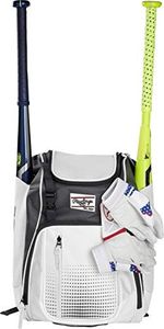 Rawlings Franchise Baseball & Softball Players Equipment Backpack, White