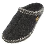 Haflinger Women's AS Wool Indoor Slipper,Charcoal Polen,39 M EU / 8 B(M)