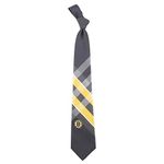 Eagles Wings Bruins Grid Neck Tie with Boston Hockey Team Ties