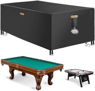 8ft Pool Table Covers, Billiard Table Covers Windproof, 420D Oxford Pool Table Cover 8 Feet Indoor Dustproof, Universal Fit Snooker Ping Pong Cover for Pool Table Game (102x53x32in)