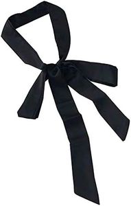 Stylish Soft Scarf Ribbon Scarf Long Skinny Satin Belt Sash Necktie Neck Scarf Choker for Women - black - 200cm*5cm