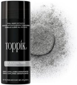 Toppik Hair Building Fibers, Gray, 27.5g Fill In Fine or Thinning Hair, Instantly Thicker, Fuller Looking, 9 Shades for Men & Women, Keratin Protein Formula