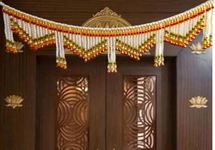 Kavya Fashion Handmade Pearl Beads Zula Moti Door Decoration Toran Main Entrance Door Toran Size 3 Feet (36 Inch) Matirial Multi Color Plastic Crystel