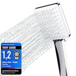 Newentor Shower Head [TESTSIEGER], High Pressure Shower Heads with 6 Modes, Universal Water Saving Large Showerhead, Silver