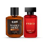 Beardo Whiskey Smoke Bourbon & Freed Smoking Hot Perfume Edp Set Of 2 | For Men & Women | Anniversary Gift For Couple Special | Wedding Gift For Couples | Gift For Brother | Gift For Friends