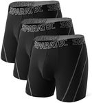 Separatec Dual Pouch Underwear for Men Moisture Wicking Breathable and Soft Men's Underwear Boxer Briefs with Fly 3 or 6 Pack(L, Black)