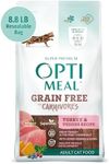 OPtimeal Grain Free Cat Food - Proudly Ukrainian - Healthy Cat Food Dry Recipe for Gut Health, Tasty Dry Cat Food with Immunity Support for Adult Cats (8.8 lbs, Turkey & Veggies)