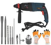 Walkers Rotary Hammer Drilling Machine WHD26DG1 Impact Drill Forward/Reverse Rotaion with 5 Bits, 13mm Chuck, SDS for Making Holes in Metal/Wood/Concrete Hammer Drill (26 mm Chuck Size, 1200 W)