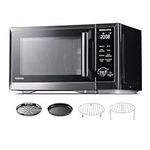 TOSHIBA 7-in-1 Countertop Microwave Oven Air Fryer Combo Master Series, Inverter Convection Broil Humidity Sensor, Even Defrost 27 Auto Menu&47 Recipes 1.0 cf 1000W