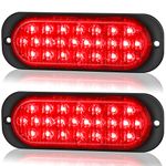 LINKITOM Oval Aluminum Housing Ultra Slim Trailer Lights, 24-LED Brake Turn Signal Side Marker Tail Lights for Boat Trailer Truck RV [DOT Certified] [IP67]