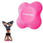 Strauss Yoga Knee & Elbow Cushion Pad | Support for Knees, Hands, Wrists, Elbows | Ideal for Planks, Push-ups, Yoga, Meditation, Pilates & Workout | Padding for Joint Protection and Stability, (Pink)