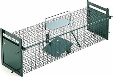 Rattenfalle 60 cm Ratten Lebendfalle Drahtfalle mit 2 Eingängen Wetterfeste robuste Falle Effektiv und schonend Grün