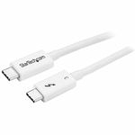 StarTech.com 1.6ft (50cm) Passive Thunderbolt 3 Cable, 40Gbps, 100W PD, 4K/5K Video, Thunderbolt Cable, Compatible with USB4/DP Alt Mode, Thunderbolt 4, USB 3.2/Type-C (TBLT34MM50CW)