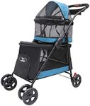 PETIQUE Pet & Pets Double Decker Pet Stroller, 11.53 Pound, Teal