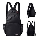 Long Keeper Lightweight Sling Backpack, Unisex Crossbody Backpack Chest bag Small Rucksack Sport Hiking Gym Dual-Use Travel Shoulder Bag for Women Men Teenager