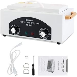 WINB High Temperature Sterilizer Autoclave Machine, Mini High Temperature Autoclave Machine with Timer 110V 300W, 1.5L Capacity, for Dental Tools, Nail Salon & Barber Equipment with Handle