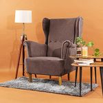 Wakefit Nicco Wing Chair - Rose Brown